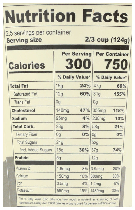 Ice Cream Sweetened with Honey, Vanilla Bean, 14 fl oz