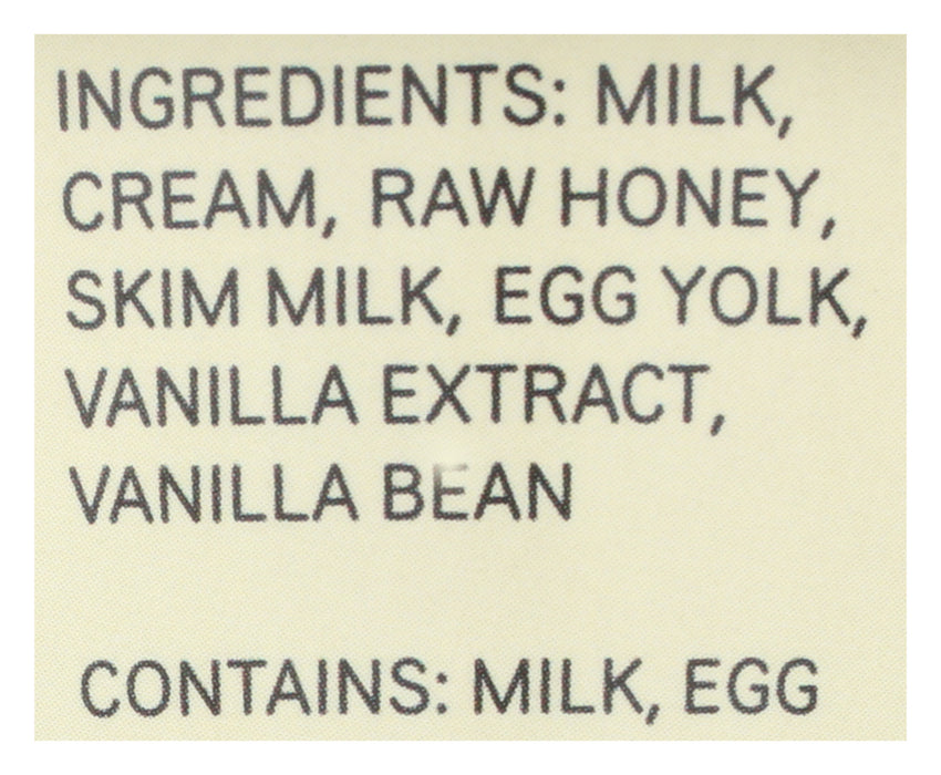 Ice Cream Sweetened with Honey, Vanilla Bean, 14 fl oz