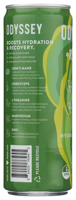 Revive Sparkling Mushroom Elixir, Yuzu Lime, 12 fl oz