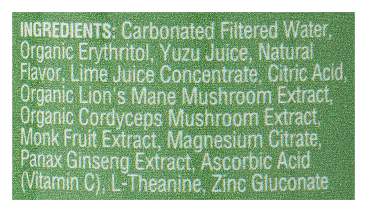Revive Sparkling Mushroom Elixir, Yuzu Lime, 12 fl oz