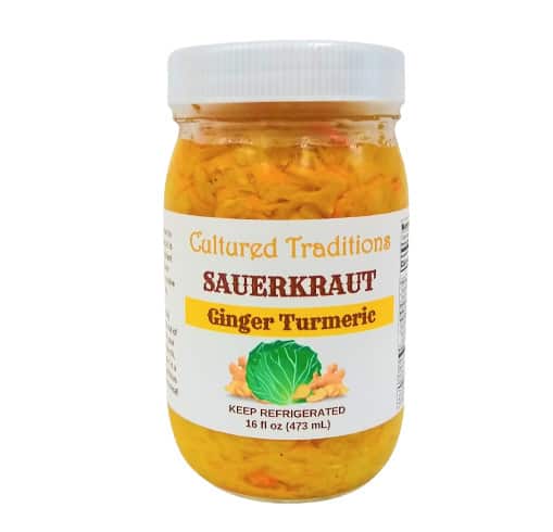 Ginger Turmeric Sauerkraut, 16 floz