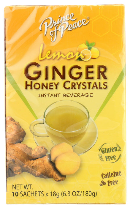 Lemon Ginger Honey Crystal Tea, Instant, 10 pk
