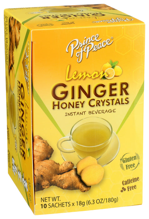 Lemon Ginger Honey Crystal Tea, Instant, 10 pk