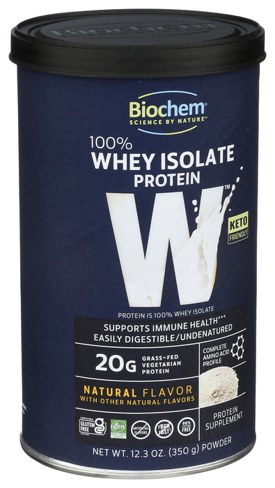 100% Whey Isolate Protein, Natural Flavor, GF, 12.3 oz