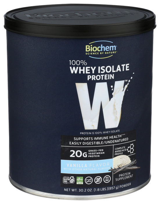 100% Whey Isolate Protein, Vanilla, GF, 30.2 oz