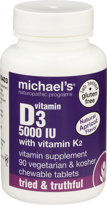 Vitamin D3 5000 IU with Vitamin K2, 90 chew