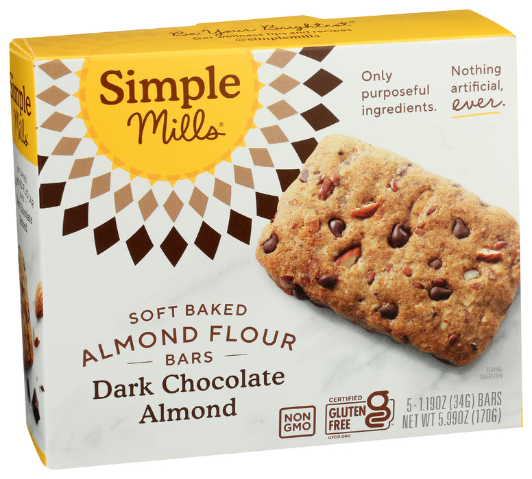 Soft Baked Dark Chocolate Almond Flour Bars, GF, 5.99 oz