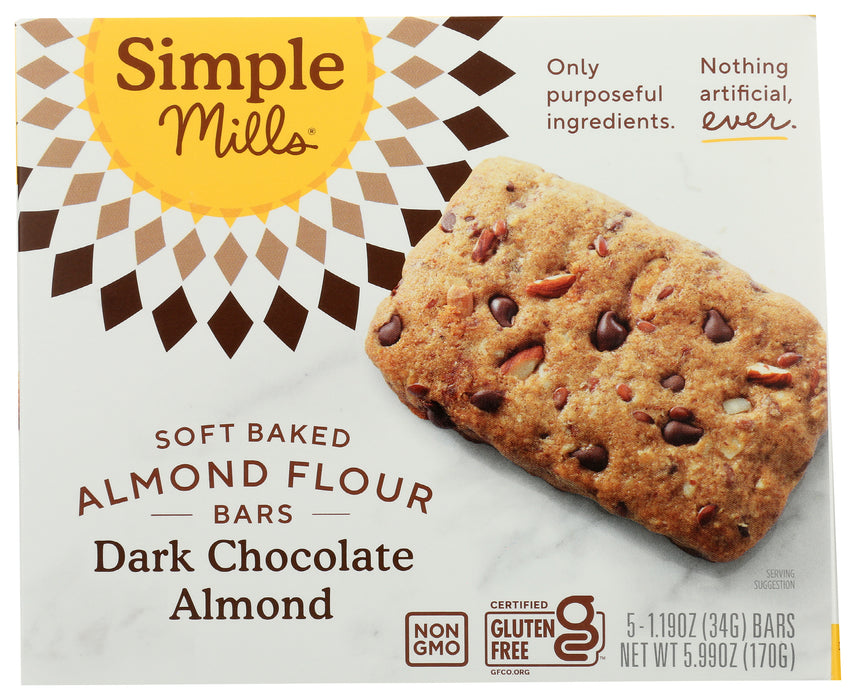 Soft Baked Dark Chocolate Almond Flour Bars, GF, 5.99 oz