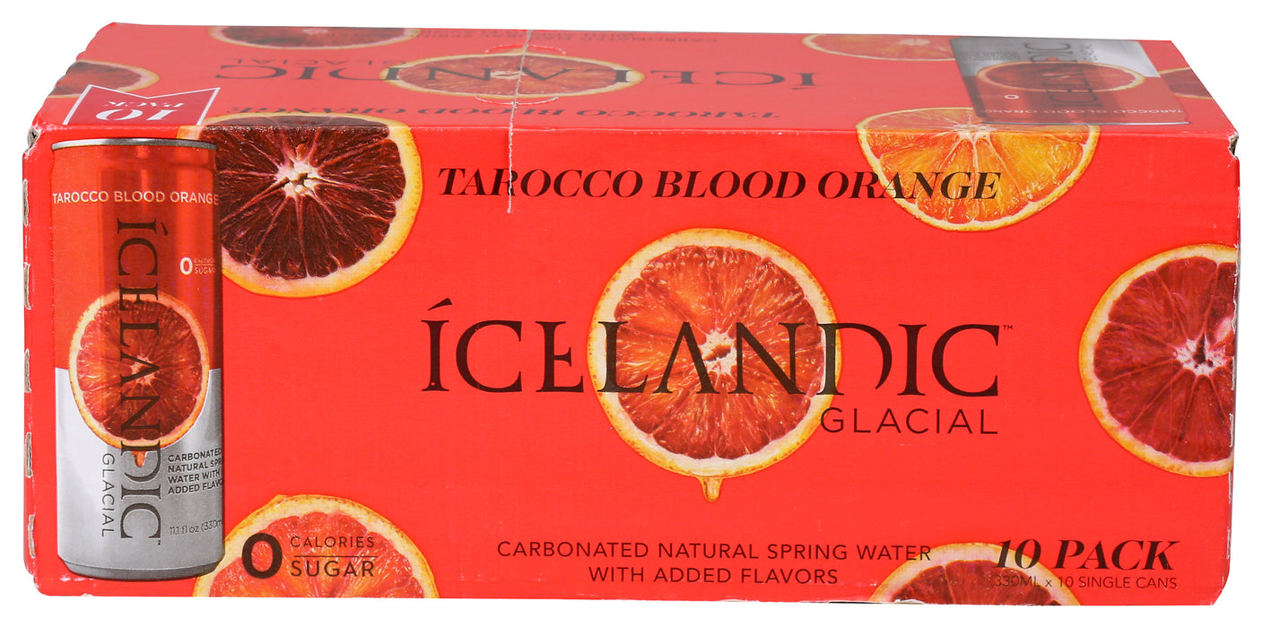Carbonated Natural Spring Water, Blood Orange, 10 cans/111 fl oz