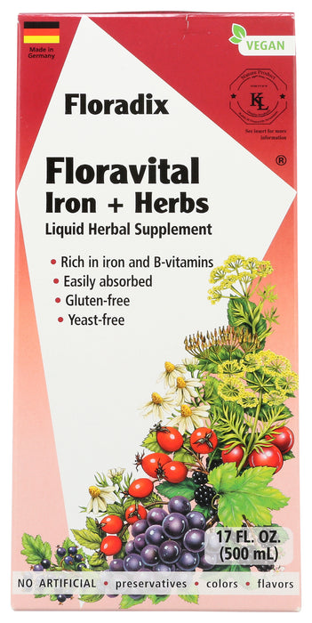 Floravital Iron+Herbs, YF/GF, 17 fl oz