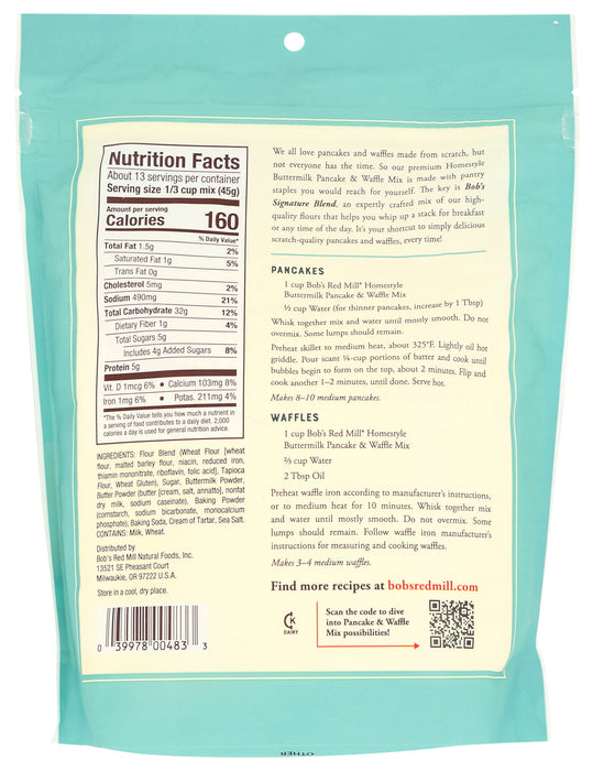 Homestyle Buttermilk Pancake & Waffle Mix, 20 oz