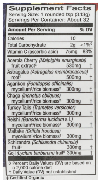 MycoBotanicals Immune Powder, Org, 3.5 oz