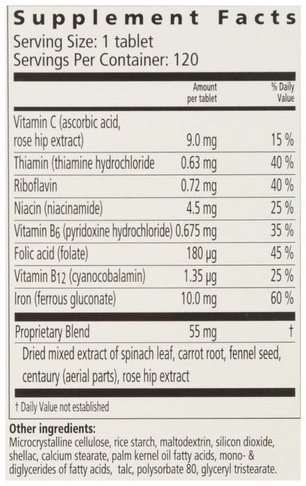 Floradix Iron Tablets, 120 tab