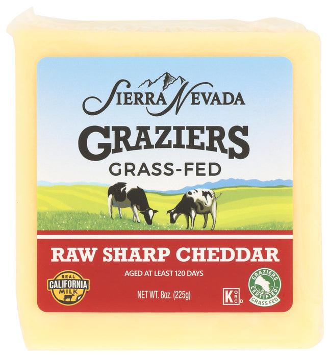 Raw Sharp Cheddar, Grass-Fed, 8 oz