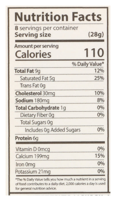 Raw Sharp Cheddar, Grass-Fed, 8 oz