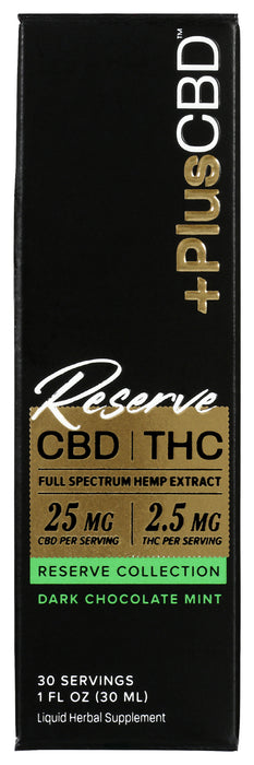 Reserve CBD/THC 25mg/2.5mg, Chocolate Mint, 1 fl oz