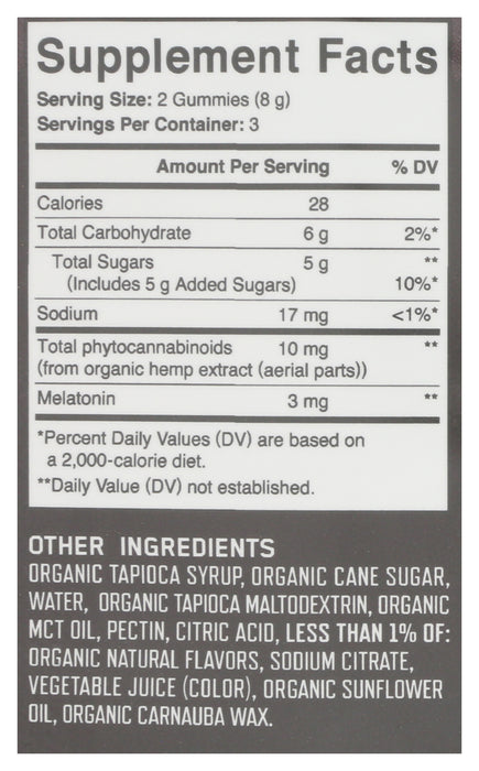 Sleep CBD Gummies, Raspberry, 6 gummy