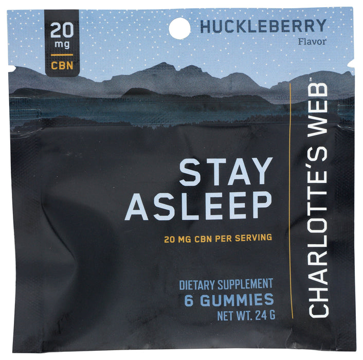 Stay Asleep CBD Gummies, Huckleberry, 6 gummy