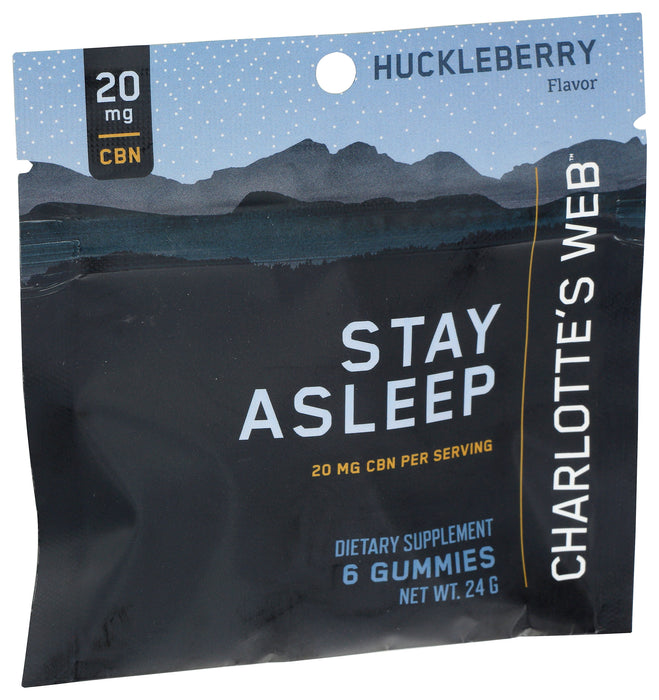 Stay Asleep CBD Gummies, Huckleberry, 6 gummy
