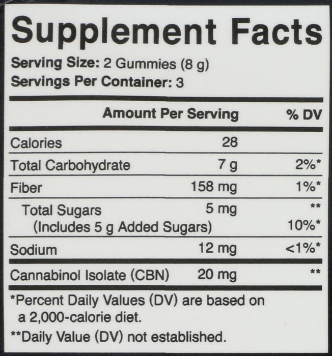 Stay Asleep CBD Gummies, Huckleberry, 6 gummy