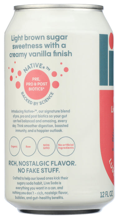 Lucious Cream Living Soda, Org, 12 fl oz