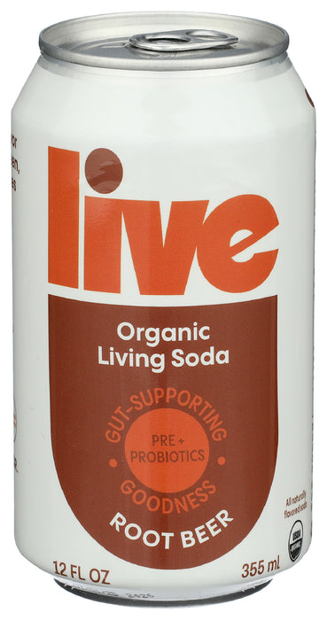 Root Beer Living Soda, Org, 12 fl oz