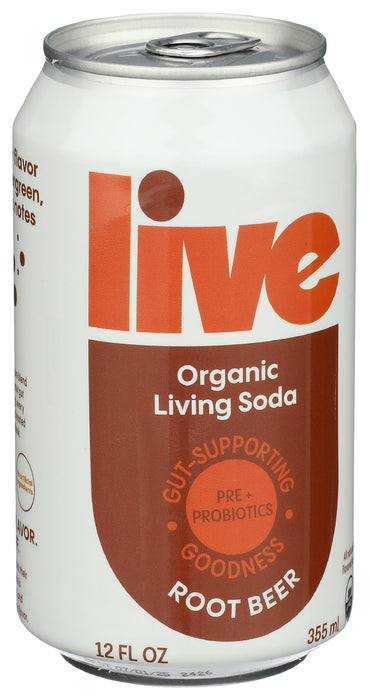Root Beer Living Soda, Org, 12 fl oz