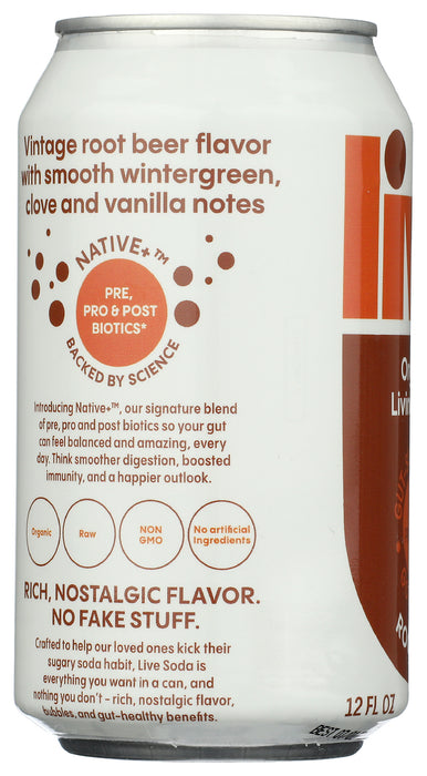 Root Beer Living Soda, Org, 12 fl oz