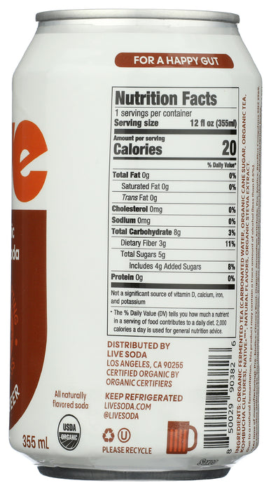 Root Beer Living Soda, Org, 12 fl oz