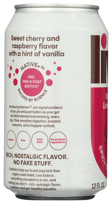 Spicy Cherry Berry Living Soda, Org, 12 fl oz