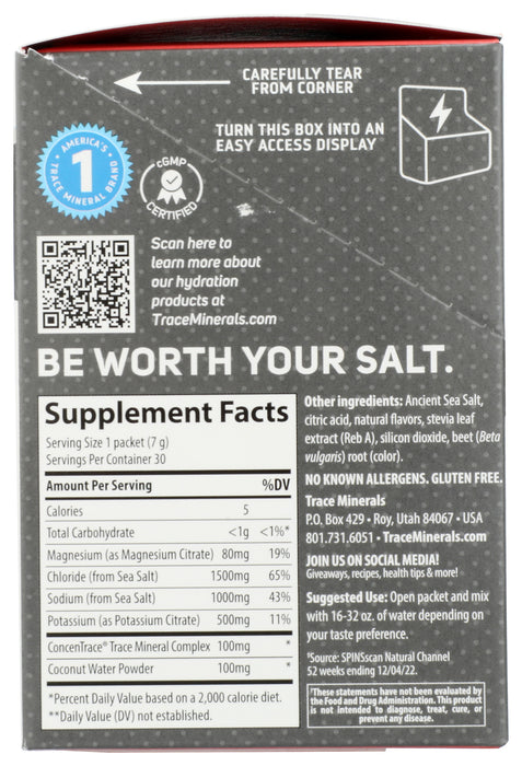 ZEROLyte Electrolyte Mix, Salty Berry Lemonade, 30 Serv