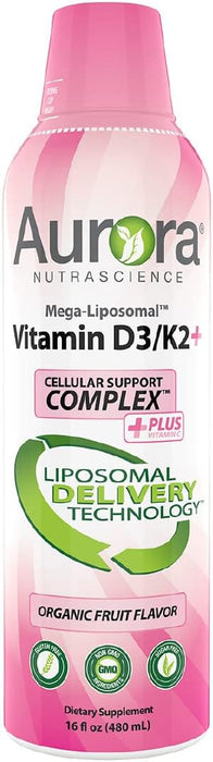 Mega-Liposomal Vitamin D3/K2+, 16 floz