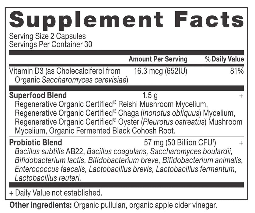 Menopause Support Probiotics 50B SS, ROC Org, 60 cap