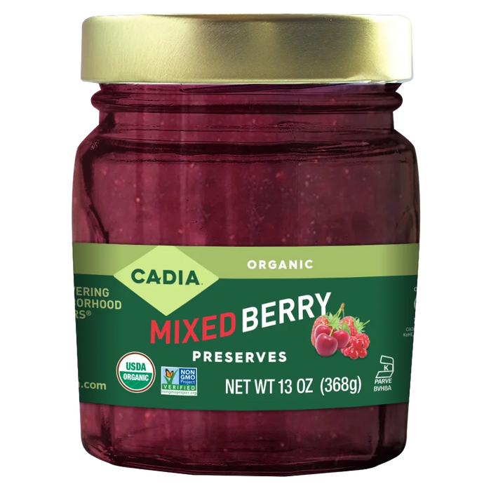 Mixed Berry Preserves, Org, 13 oz