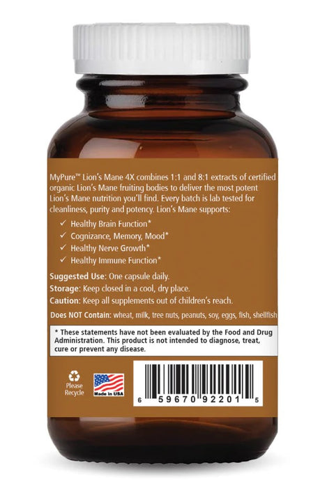 MyPure Lion's Mane 4x, 60 vcap