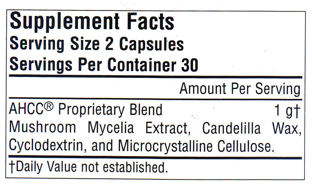 AHCC 500mg, 30 cap