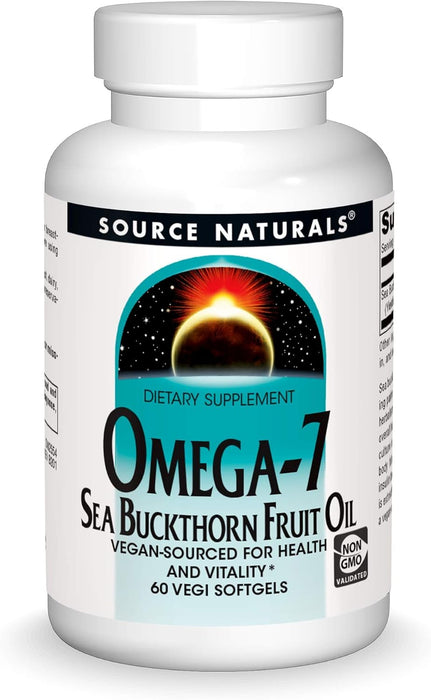 Omega-7 Sea Buckthorn Fruit Oil, 60 vsgel