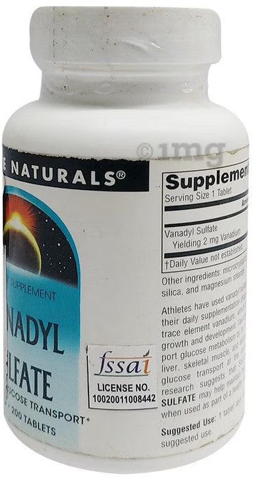 Vanadyl Sulfate 10 mg, 100 tab