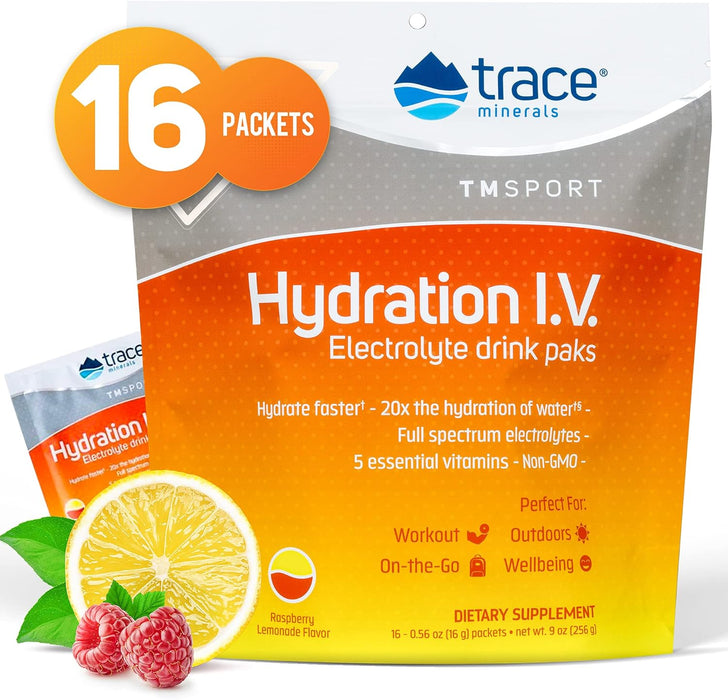 Hydration IV Electrolyte Paks, Raspberry Lemonade, 16 pk