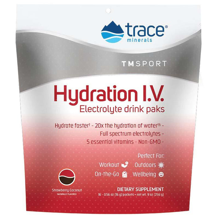 Hydration IV Electrolyte Paks, Strawberry Coconut, 16 pk