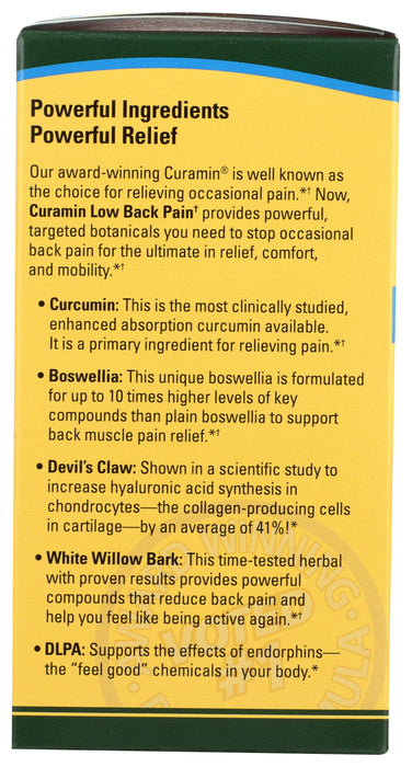 Curamin Low Back Pain, 60 cap