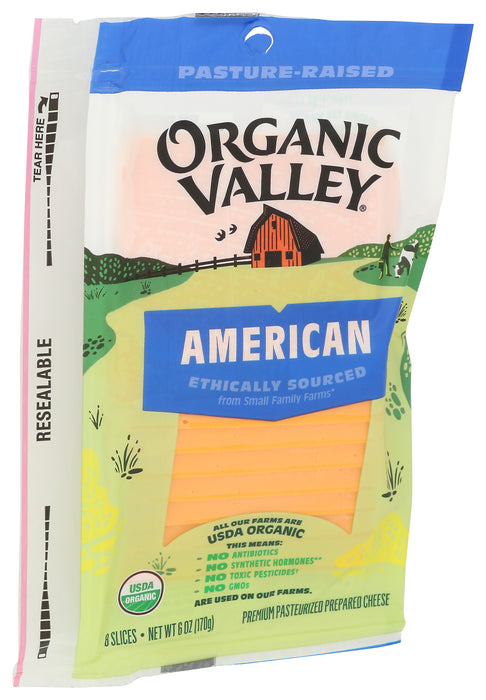 American Yellow Cheese Slices, Org, 6 oz