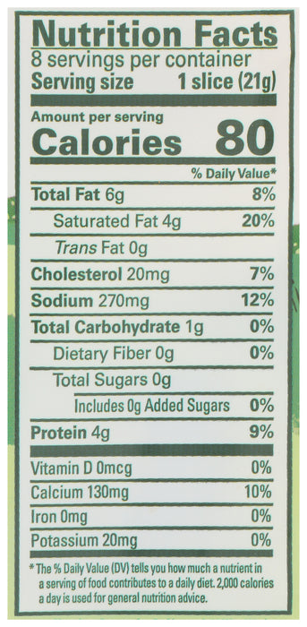 American Yellow Cheese Slices, Org, 6 oz