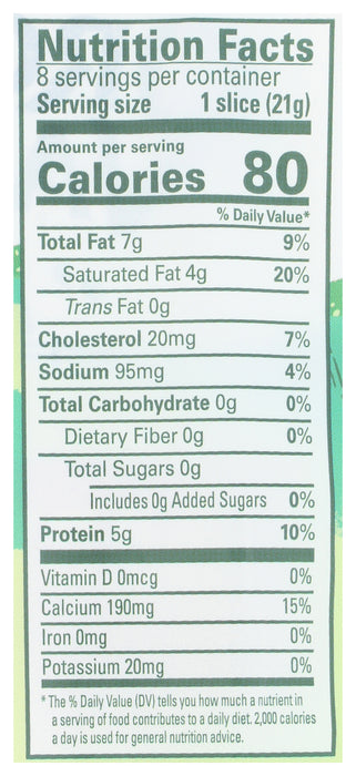 Baby Swiss Cheese Slices, Org, 6 oz