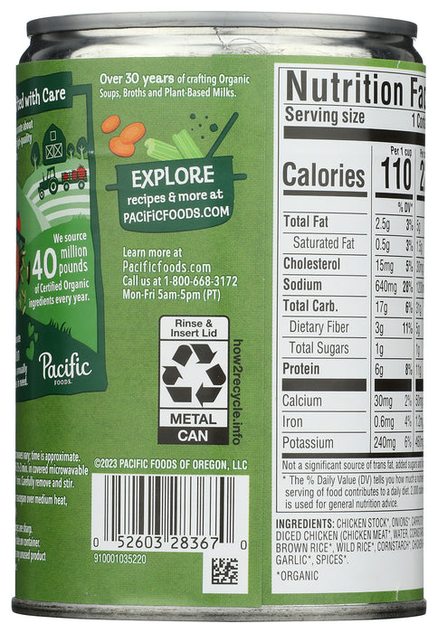 Chicken & Wild Rice Soup, Org, 16.3 oz