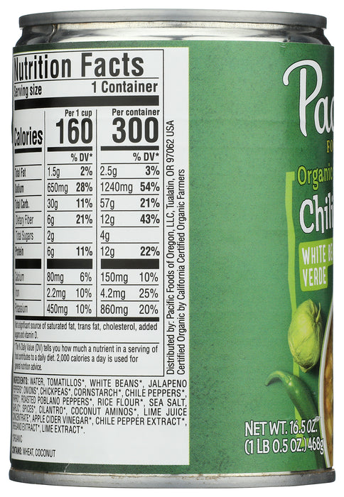 Chili with White Bean Verde, Org, 16.5 oz