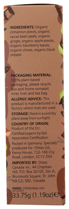 Chocolate Chia Tea, V GF Org, 15 tbag