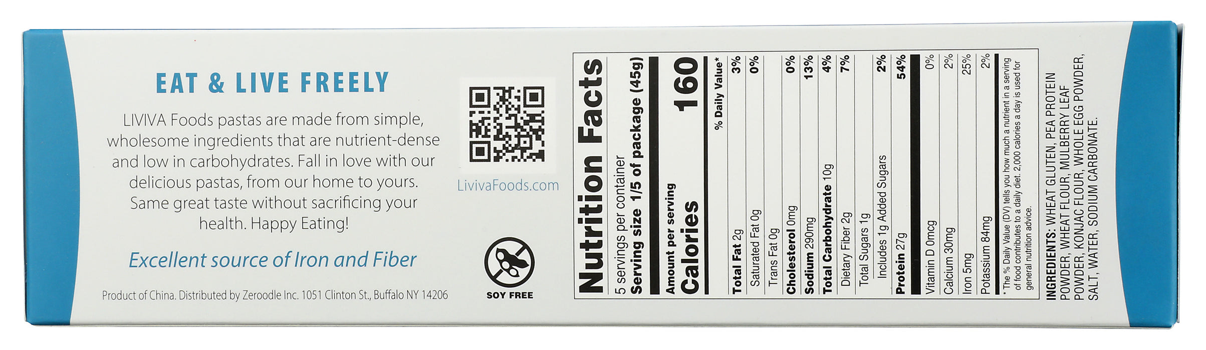 Fettuccine Low Carb + High Protein Pasta, 225 g