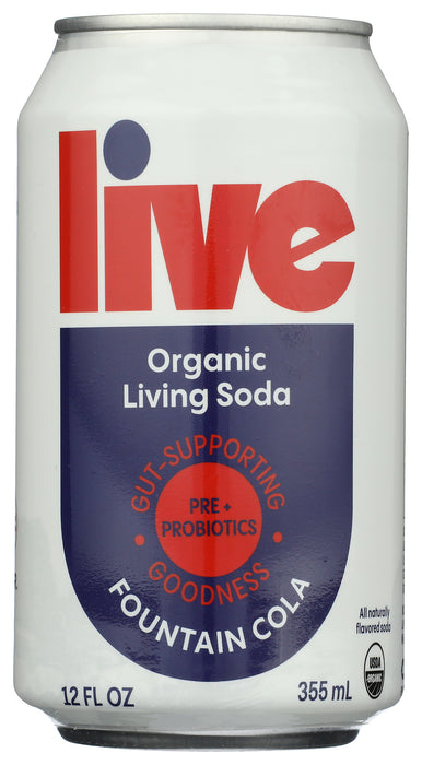 Fountain Cola Living Soda, Org, 12 fl oz