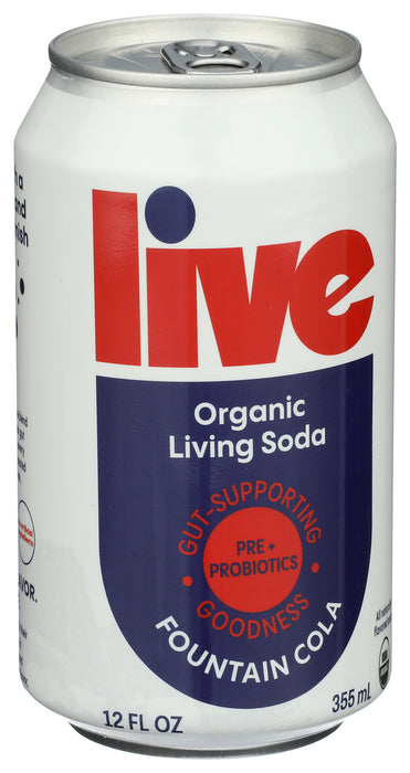 Fountain Cola Living Soda, Org, 12 fl oz